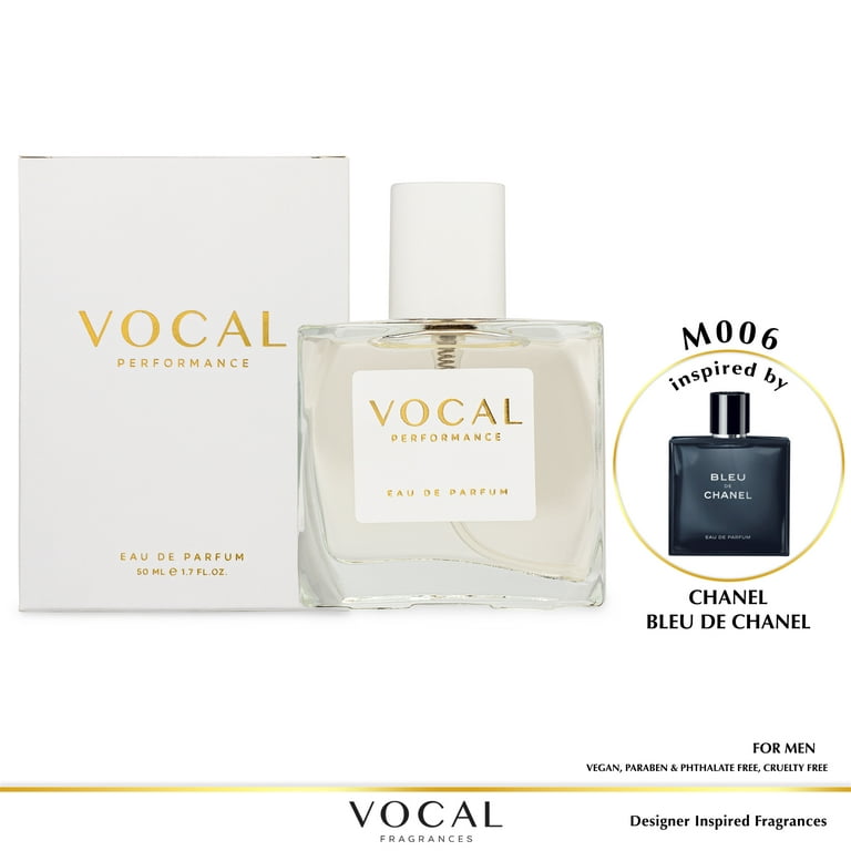 Vocal Fragrance Inspired by Chanel Bleu De Chanel Eau de Parfum For Men 1.7  FL. OZ. 50 ml. Vegan, Paraben & Phthalate Free Never Tested on Animals
