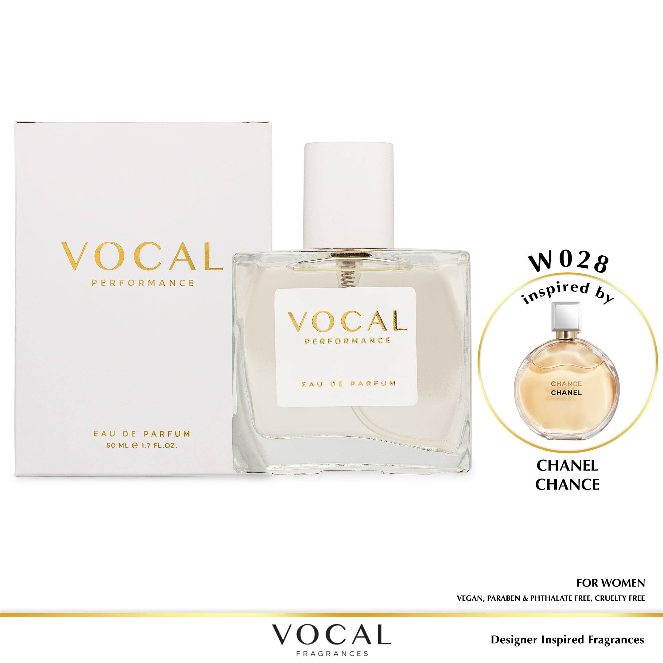 Vocal Fragrance Inspired by Chanel Bleu De Chanel Eau de Parfum For Men 1.7  FL. OZ. 50 ml. Vegan, Paraben & Phthalate Free Never Tested on Animals 