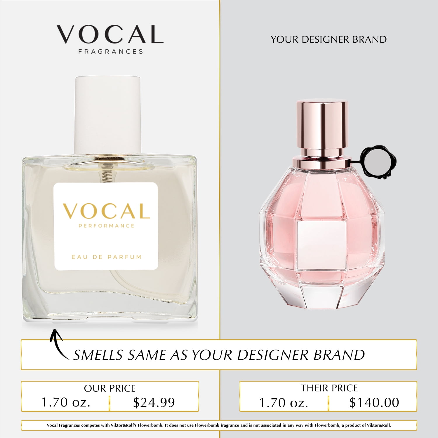 Vocal Performance W015 Inspired by Victor & Rolf Flowerbomb Eau de Parfum For Women 1.7 FL. OZ