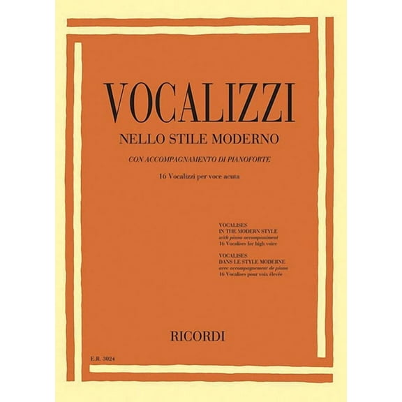 Vocalises in the Modern Style [Vocalizzi Nello Stile Moderno]: High Voice, (Paperback)