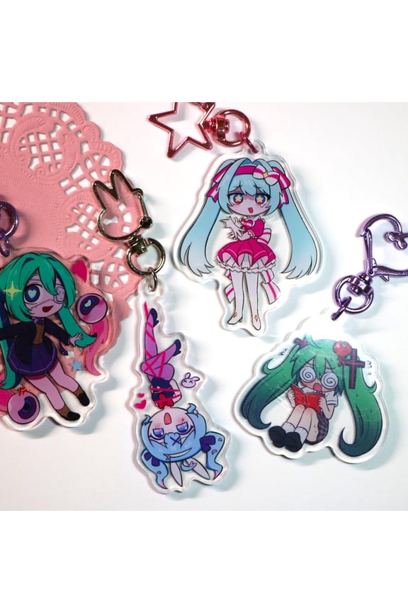 Vocaloid Hatsune Miku Acrylic Keychain Charms | Monitoring | Rotten Girl | Rabbit Hole (1 keychain)