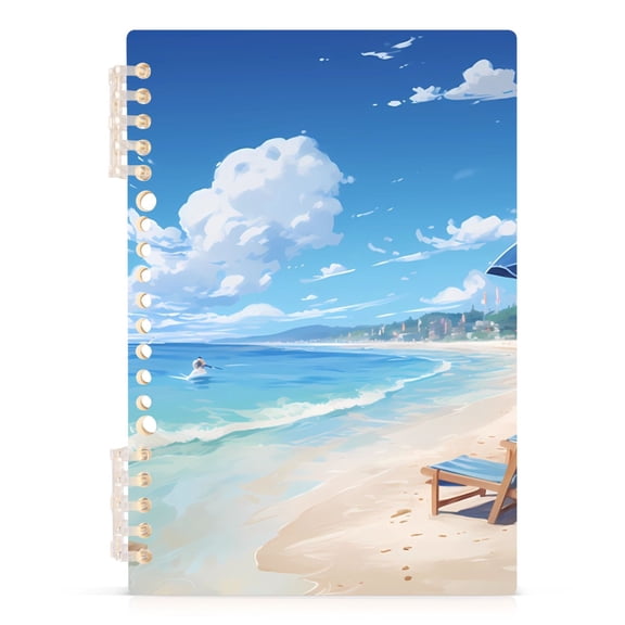 Vocation Beach Sky Summer Spiral Journal Notebook College Ruled Notebook 8.3" x 5.7" A5 Lined Thick Paper Page
