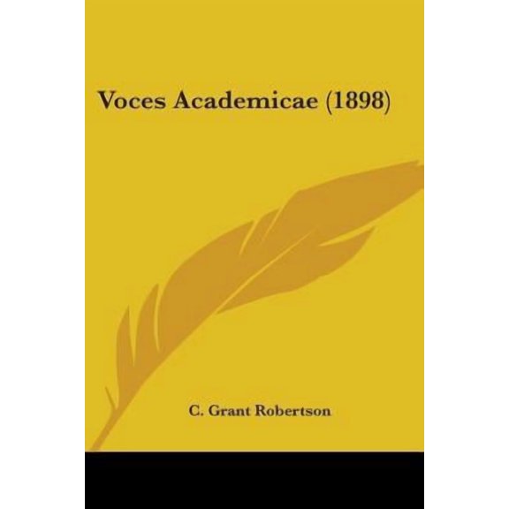 Voces Academicae (1898) Paperback