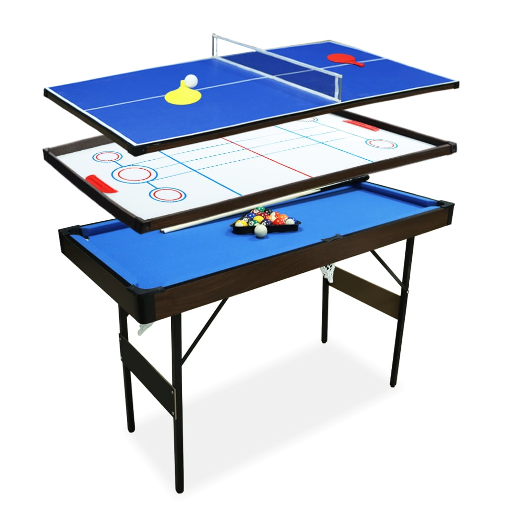 Vocheer Portable 46Inch 4 in 1 Combo Game Table Pool, Table Tennis, Hockey, Shuffleboard