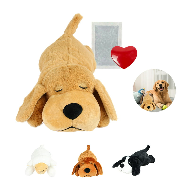 Vocheer Heartbeat Stuffed Toy - Pet Anxiety Relief and Calming Aid, Light  Brown 