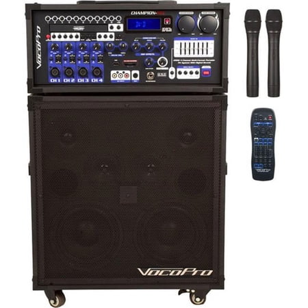 VocoPro 4-Channel Multi-Format Portable PA System with Digital Recorder