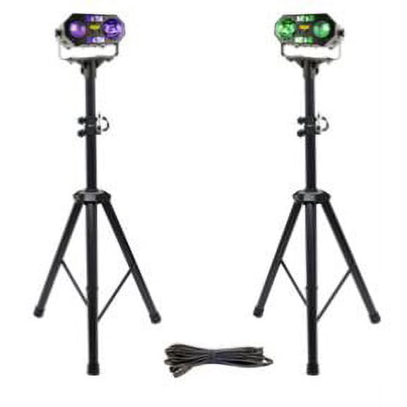 VocoPro All-In-One Dual Rave Light Package w/ Auto Sound Detection - DYNAMICDUO