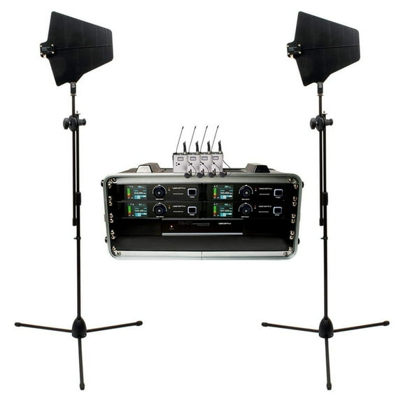 VocoPro BENCHMARK-QUAD-BP 4-Channel True Diversity Body Pack and Lavalier Microphone System 902-927.2mHz