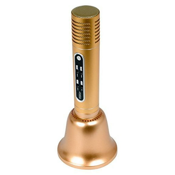 VocoPro CarryOkeBell Bluetooth Karaoke Microphone with Speaker, Gold