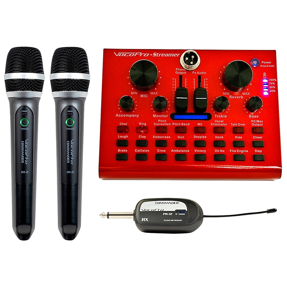 VocoPro Digital Karaoke Mixer/USB Interface with Dual Wireless ...