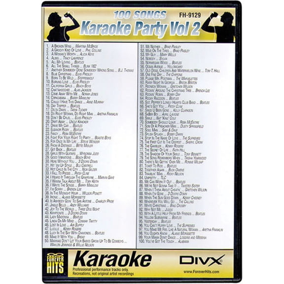 VocoPro Karaoke Party Volume 2 100 Songs on One DIVX DVD Disc