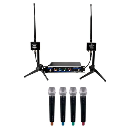 VocoPro System, coaxial, BOOST-ACAPELLA-4-600ft. Long-Range Digital, Wireless Microphone Package Boost-Acapella-4