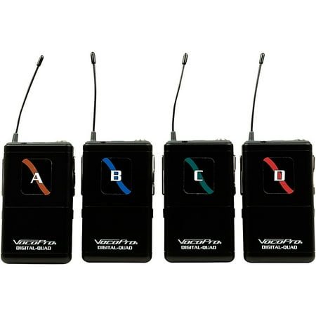 VocoPro FIELD-QUAD-B Portable 4 Lavalier Field/Camera-Mountable Wireless Microphone System, 902-927.2mHz Band 9