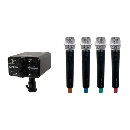 VocoPro - Portable Quad Handheld Field/Camera-Mountable Wireless Microphone System. VCOFIELD-Quad-H1