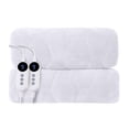 thumbnail image 1 of Vccoem Heated Mattress Pad Queen Size, Electric Bed Warmer with Dual Controller, 9 Heat Settings & 10-Hour Auto Shut-off, Machine Washable, White, 1 of 8