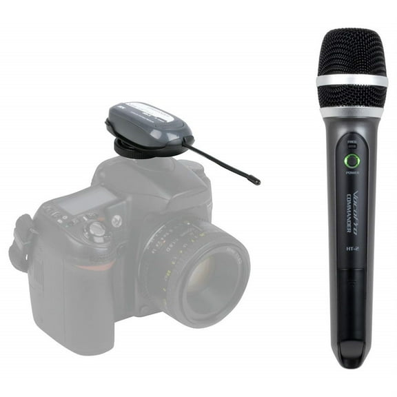 Wireless UHF Handheld Mic System for Digital Video Cameras