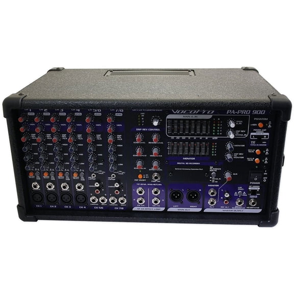 Vocopro PA-PRO-900 900 Watt Powered Active Professional Karaoke Mixer