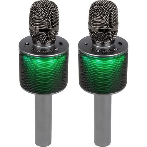 All-in -One Wireless Karaoke Microphone with Light Show Speaker