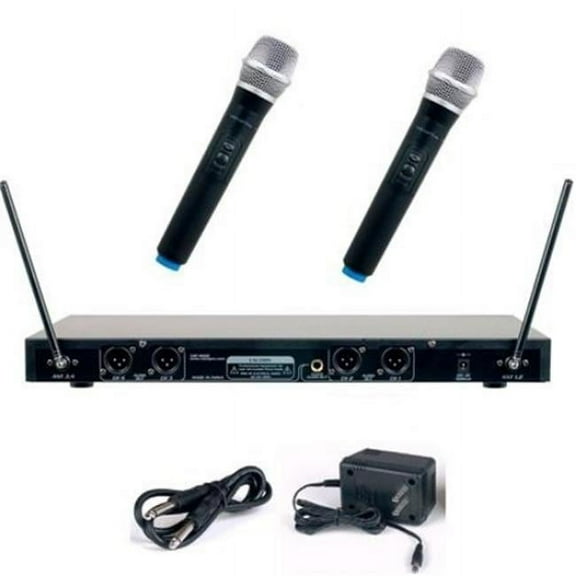 Vocopro Professional Quad Vhf Wireless Microphone System - M/N/O/P Frequency - Orange/Blue/Red/Green