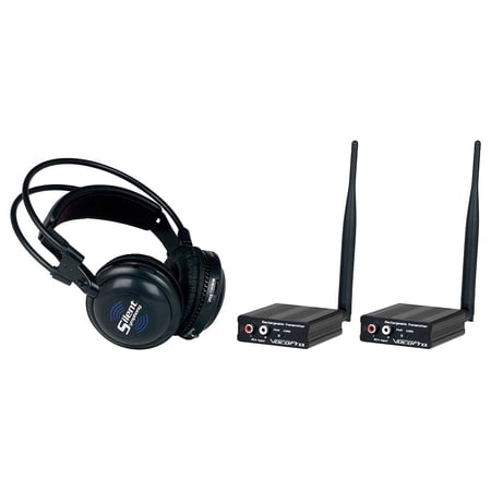 VocoPro Broadcast Head 2 Trans 100 Headphone - SILENTSYMPHDISCO, Black