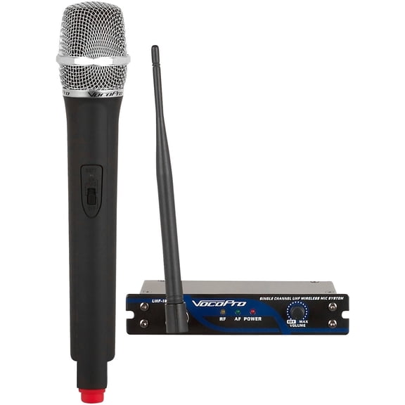 Single Channel UHF Wireless Mic System w/Wireless Handheld Mic and Transmitter