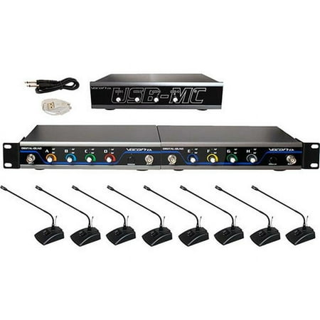 VocoPro - USB-CONFERENCE-8 Wireless Conference Microphone System with Audio Interface