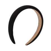 Vocoste 1 Pc Beauty Elegant Satin Sponge Headband for Women for Girls 6.30"x5.91" Black