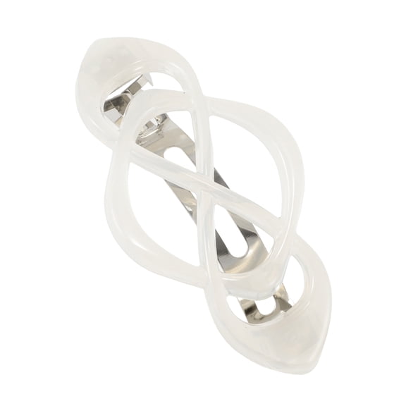 Vocoste 1 Pc Classic Grace Hair Clips Hairdo Clip for Women 3.19"x1.65"x0.98" White