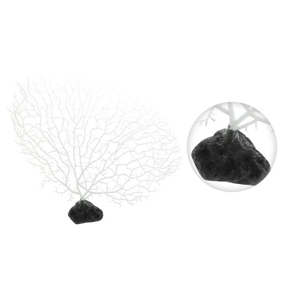 Vocoste 1 Pc Colorful Coral Reef Decor Mini Faux Coral Decor for Aquarium Decorations White 30x26cm