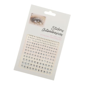 Vocoste 1 Pc Eye-catching Face Rhinestone Stickers for Concert Silver Tone