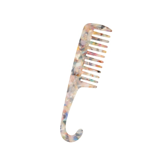 Vocoste 1 Pc Fashion Durable Wide Tooth Comb Multicolored Acetate Sheet