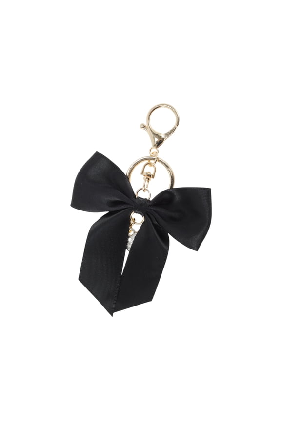 1 Pc Fashion Ribbon Bow Handbag Charm Bag Accessories Black