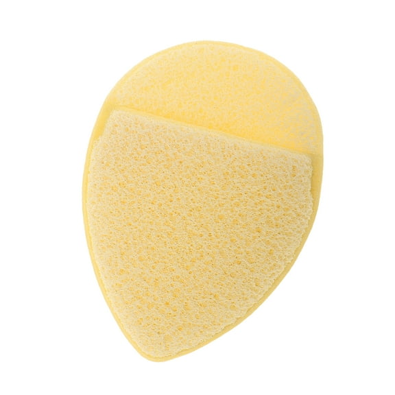 Vocoste 1 Pc Reusable Sponge Face Scrubber Teardrop for Removing Makeup 3.74"x2.56" Yellow