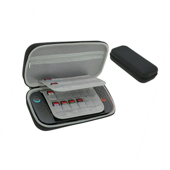 Vocoste 1 Pc Switch Versatile Case with 24 Game Card Slots for Nintendo Switch Carrying Black Gray