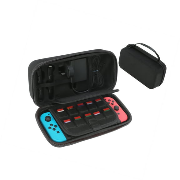Vocoste 1 Pc Switch Versatile Case with 24 Game Card Slots for Nintendo Switch Carrying Black