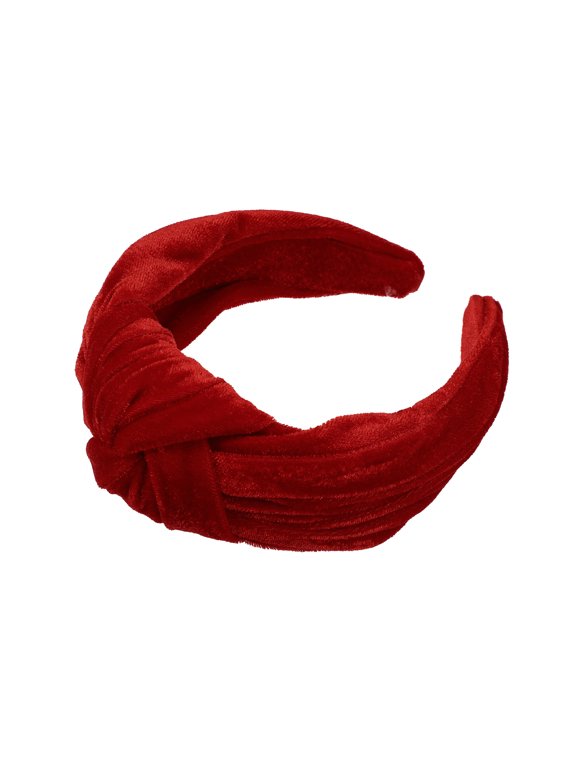 1 Pc Velvet Wide Knotted Hairband for Women Hairband Hair Hoop Hair Accessories Red