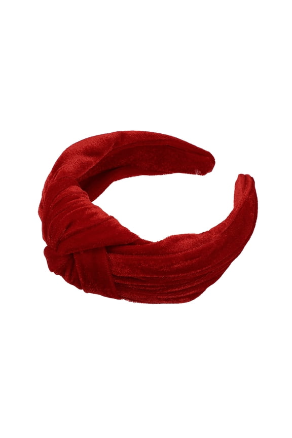 1 Pc Velvet Wide Knotted Hairband for Women Hairband Hair Hoop Hair Accessories Red