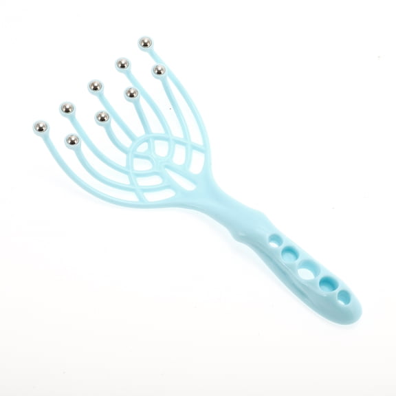 Vocoste 1 Pc Women Durable Nine Claws Style Head Massager for Home for Office Plastic Steel Ball Blue