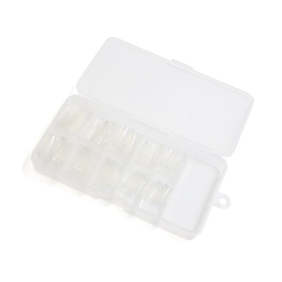 Vocoste 100 Pcs Clear Transparent French Cover False Nail Art Tip Manicure Tools
