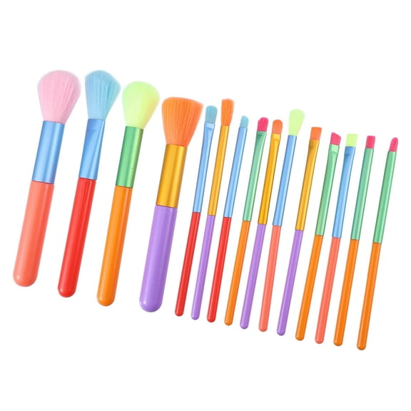 Vocoste 15 Pcs Makeup Brushes Concealer Brush Loose Professional Blush Brush Plastic Metal Handle Multicolor