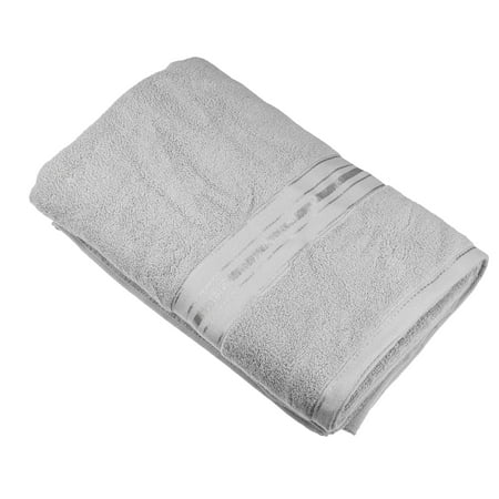 Vocoste 1Pc Soft Absorbent, Cotton, Bath Towel, Classic Design for Bathroom Shower, Gray, 140x70cm 55.12''x27.56''