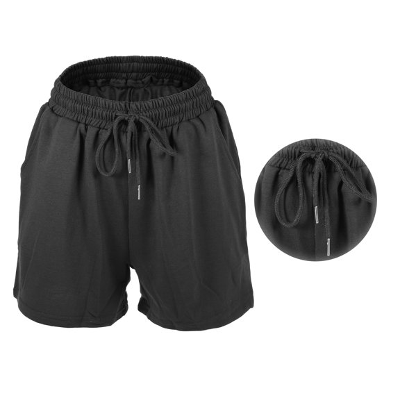 Vocoste 1Pc Women's Flowy Running Shorts Casual High Waisted Workout Shorts Black Size XL