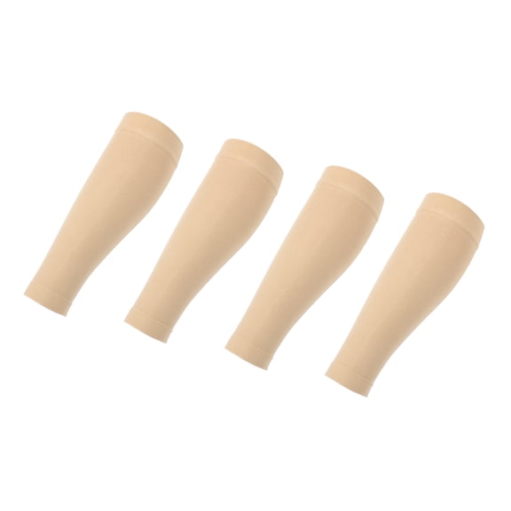 Vocoste 2 Pair Compression Sleeves Footless Compression Sleeves for Women Nylon Beige M