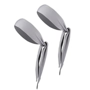 Vocoste 2 Pcs Adjustable Nonslip Sweat Wicking Tennis Tie Headband Sweatband for Men Women Gray