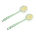 thumbnail image 1 of Vocoste 2 Pcs Back Scrubber Body Brush with Bristles and Loofah Shower with Long Handle for Bath Green, 1 of 7