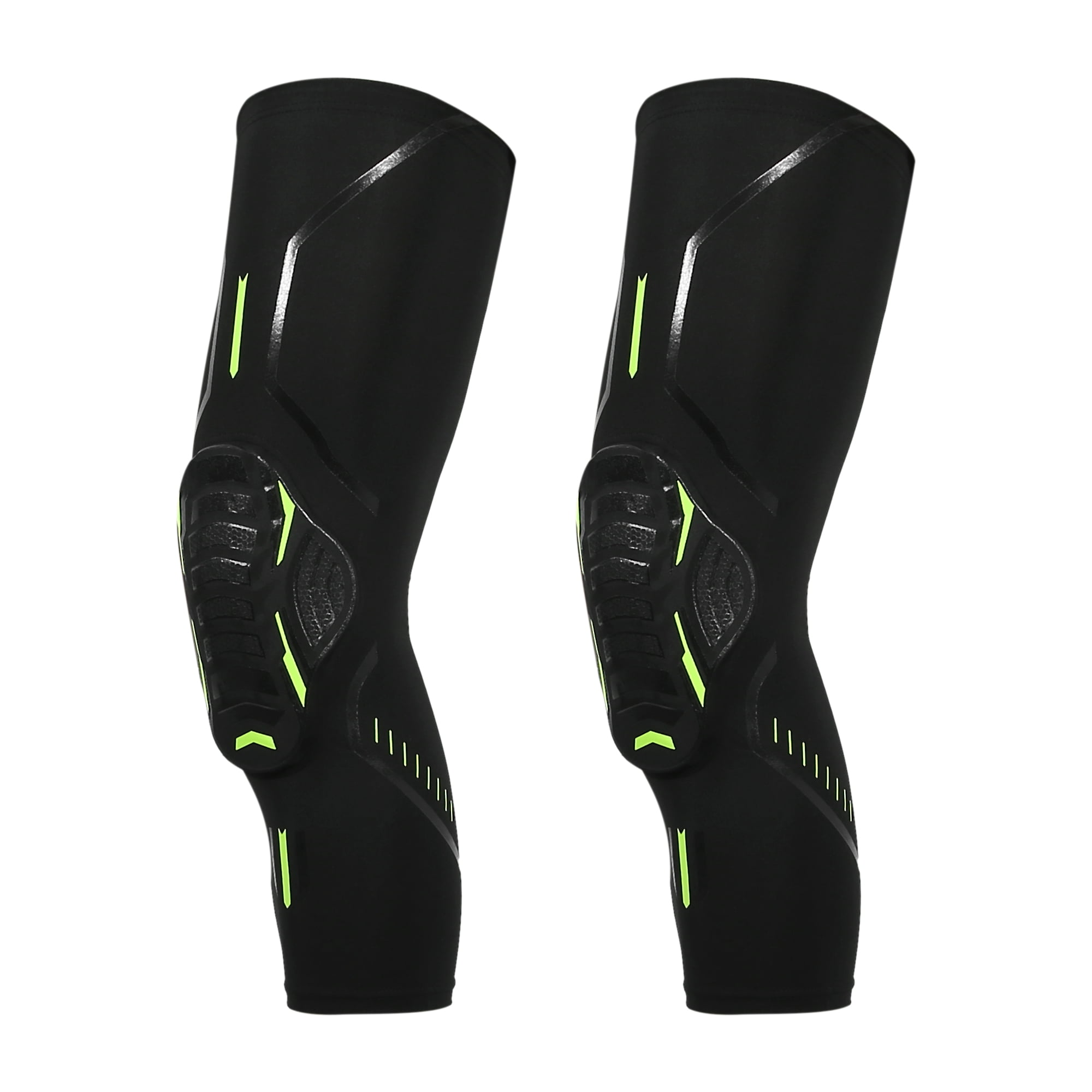 Vocoste 2 Pcs Compression Knee Braces EVA Padded Leg Sleeves Nylon Black Size S