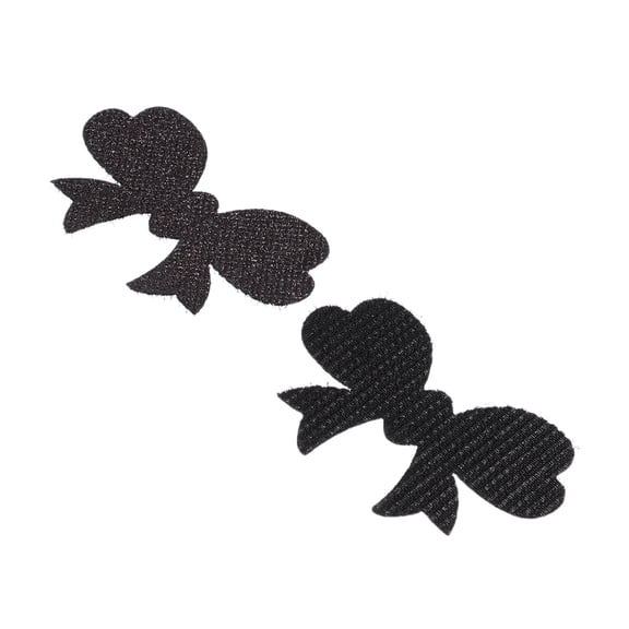 Vocoste 2 Pcs Hair Pads Floating Tie Shape Hair Pad Bangs Patch for Women Hair Magic Tapes Hair Grippers Black