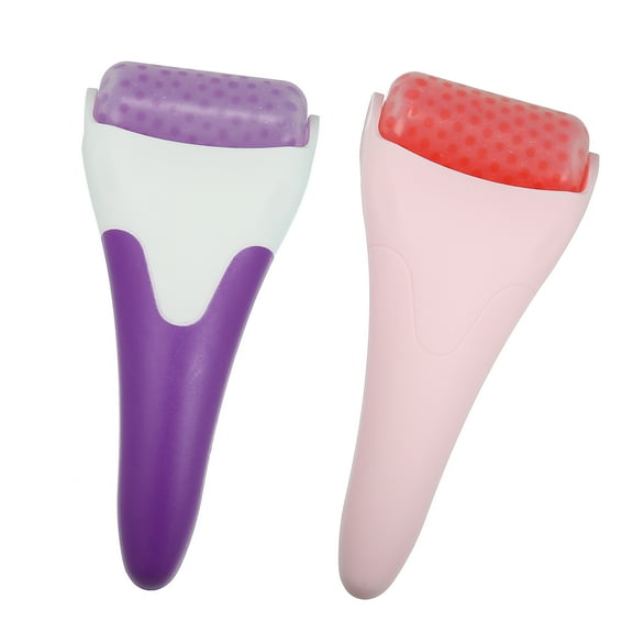 Vocoste 2 Pcs Ice Face Roller Massager Facial Roller Skin Care Tools Pink and Purple