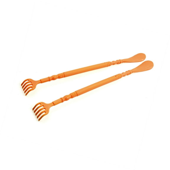 Vocoste 2 Pcs Plastic Body Massage Back Scratcher & Shoe Horn 2 in 1 Tool   Shoe Wearing Combo Yellow