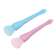 Vocoste 2 Pcs Silicone Face Mask Brushes Face Mask Applicator Brushes Soft Silicone Brushes Pink Blue